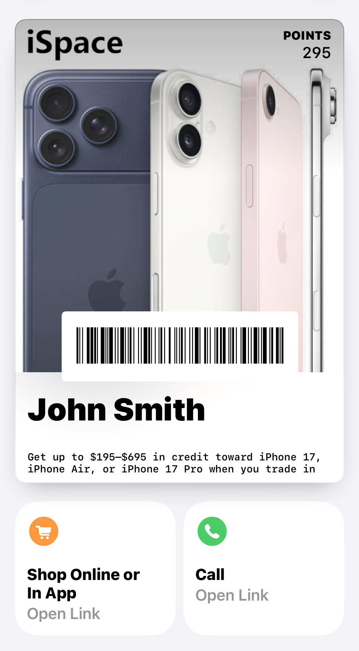 Poster Generic loyalty cards for Apple Wallet